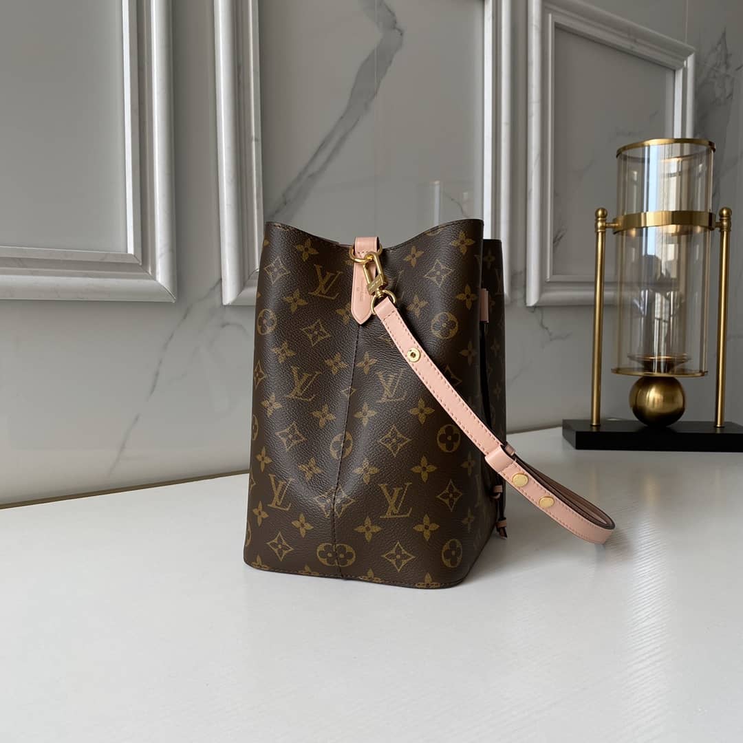 Louis Vuitton Neo Noe Monogram Replica Drawstring Bag Rose M44022