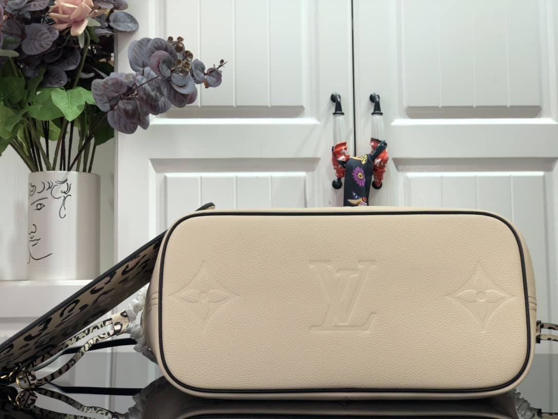 Louis Vuitton Neverfull Dupe MM Monogram Empreinte Medium Bag Replica Beige M45856