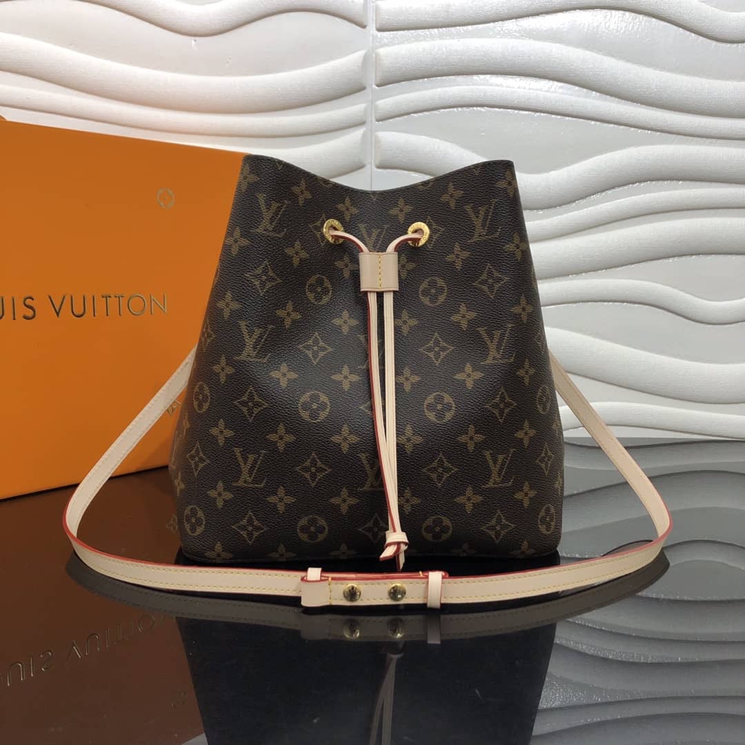 Louis Vuitton Neonoe Replica Bucket Bag Brown Beige M44020