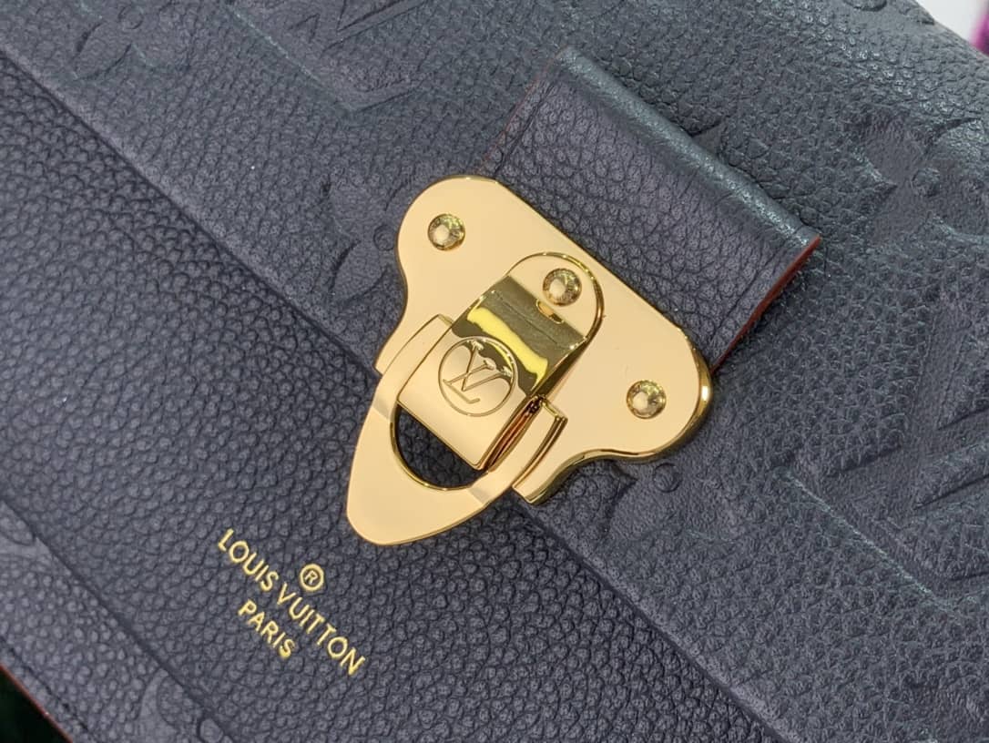 Louis Vuitton Monogram Empreinte Vavin Chain Long Wallet Replica Black M67839