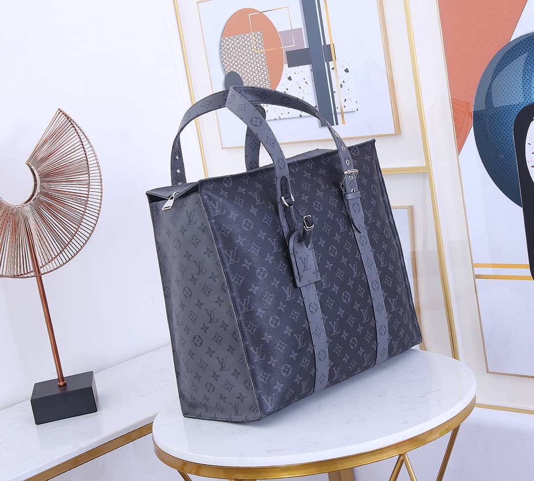 Louis Vuitton Monogram Eclipse Cabas Zippe GM Replica Tote M45379