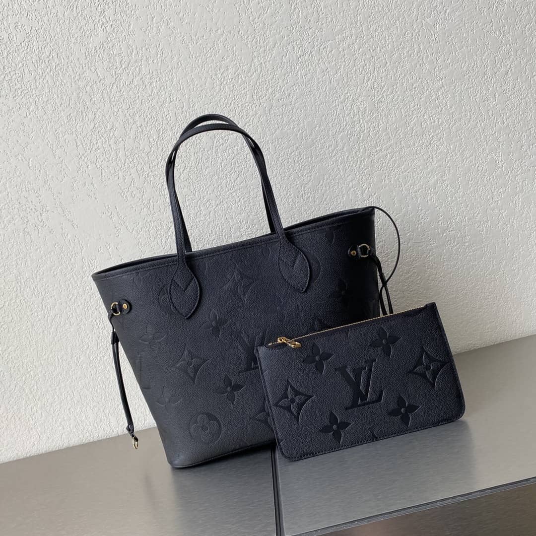 Louis Vuitton Neverfull Dupe MM Monogram Empreinte Leather Bag M45685