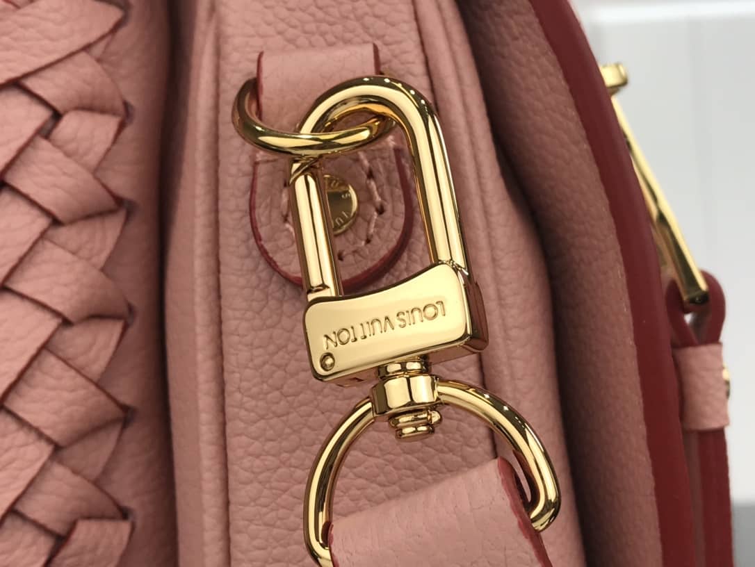 Louis Vuitton Pochette Metis Braided Monogram Empreinte Replica Pink M43942