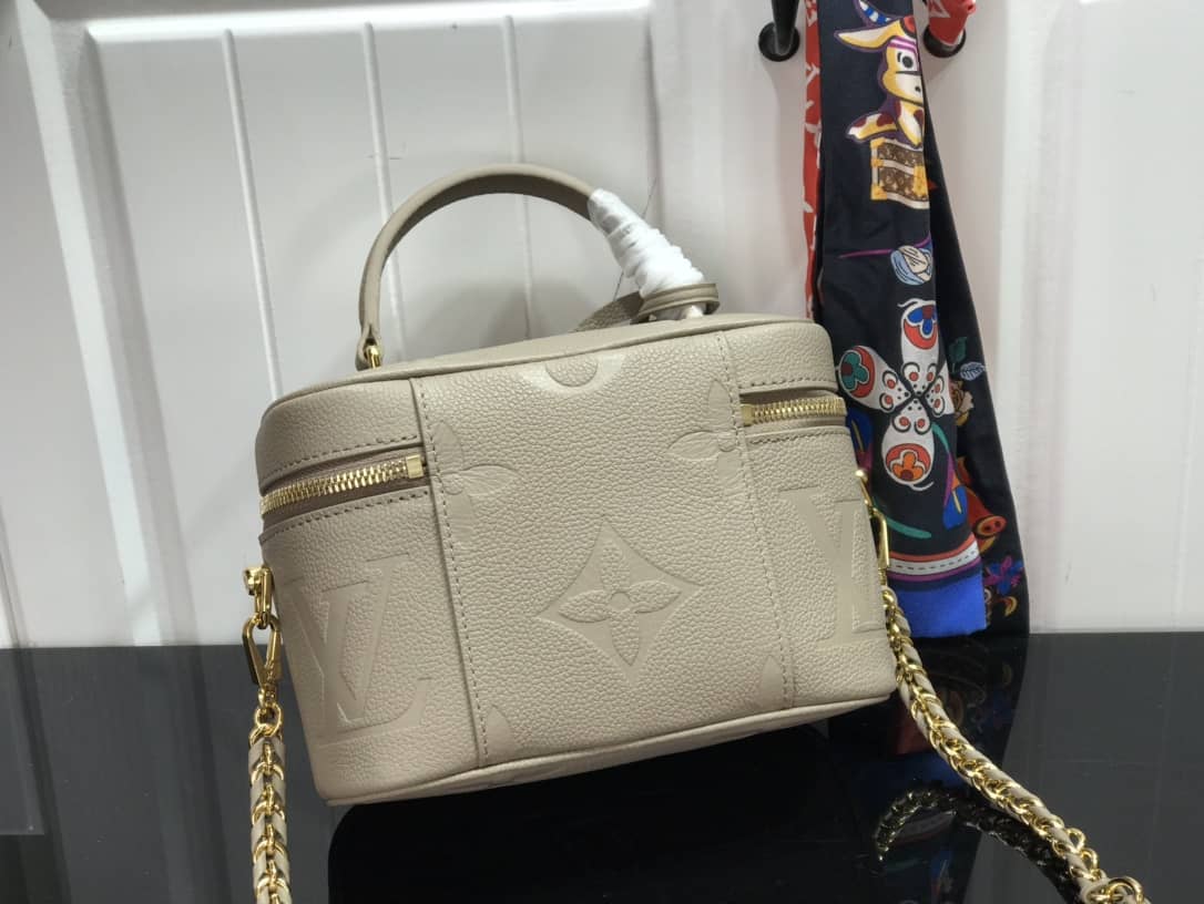 Louis Vuitton Monogram Empreinte Vanity PM Tourterelle Replica Shoulder Bag M45608