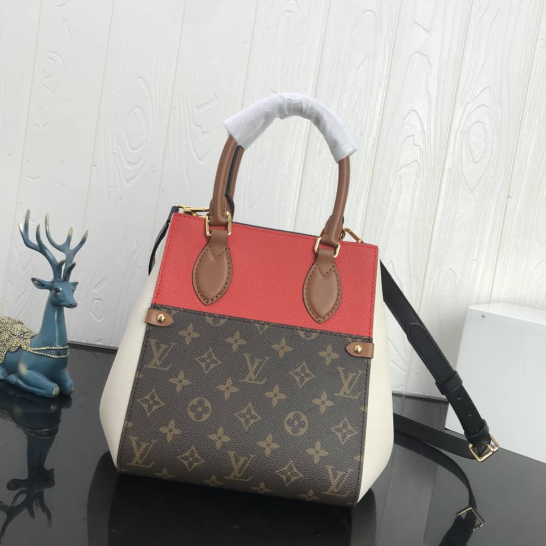 Louis Vuitton Monogram Canvas Fold PM Tote Replica Red M45389