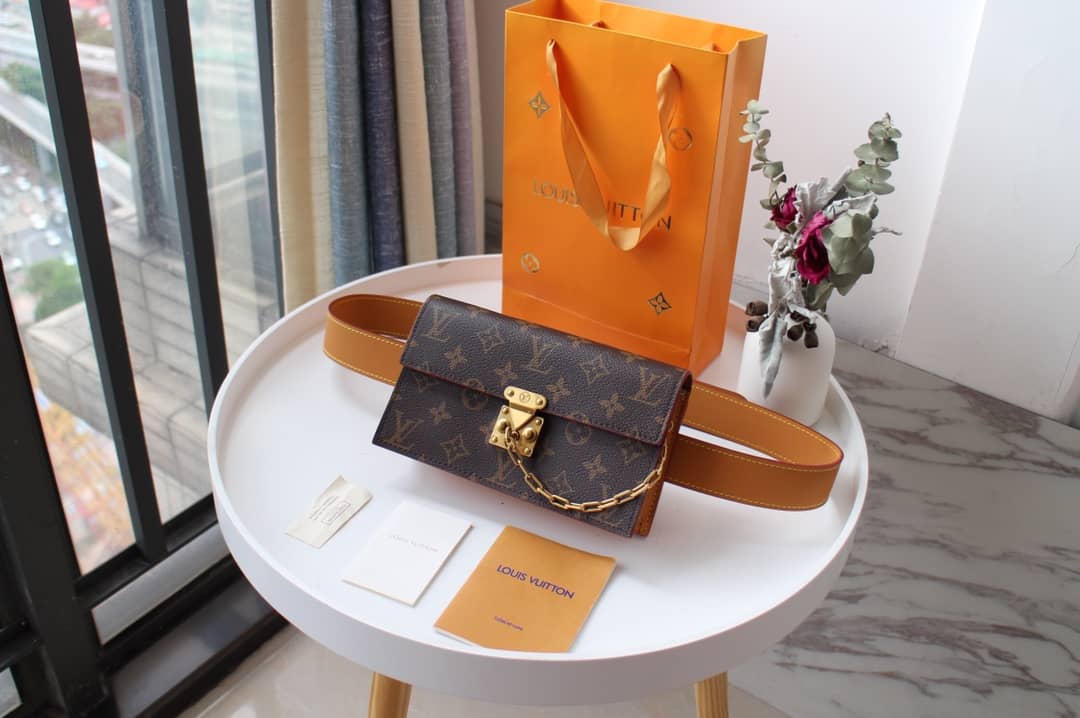 Louis Vuitton Monogram S Lock PM Replica Belt Bag M44667