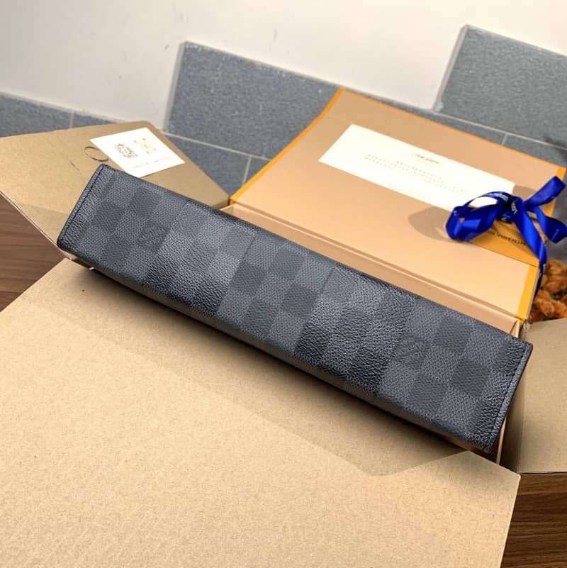 Louis Vuitton Pochette Voyage MM Damier Giant Canvas Replica Orange N60412