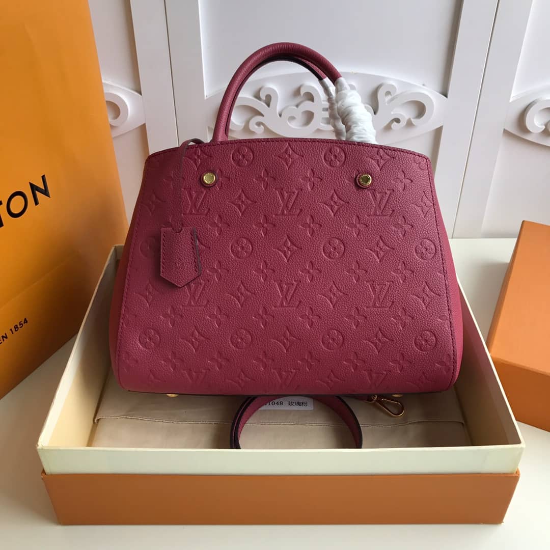 Louis Vuitton Monogram Montaigne MM Shoulder Bag Replica Red M41048