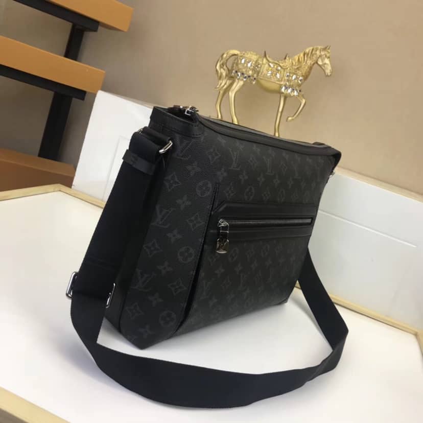Louis Vuitton Odyssey Monogram Eclipse MM Messenger Bag Replica M44224