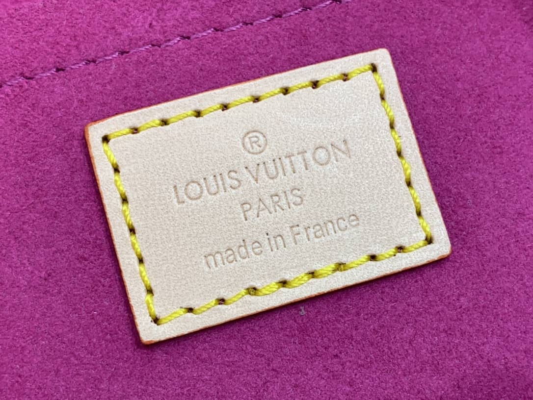 Louis Vuitton Monogram Denim Mini Pleaty Replica Shoulder Bag Pink M95050