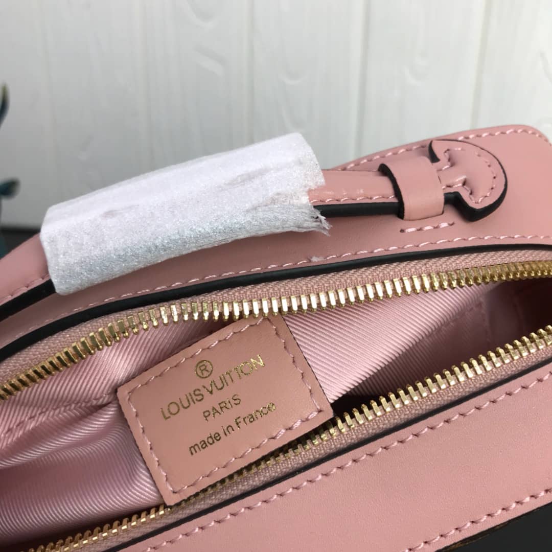 Louis Vuitton Canvas Saintonge Replica Camera Bag Pink M43555