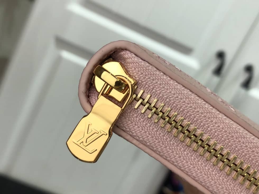 Louis Vuitton Wallet Dupe Zippy Monogram Empreinte Leather Pink M81141