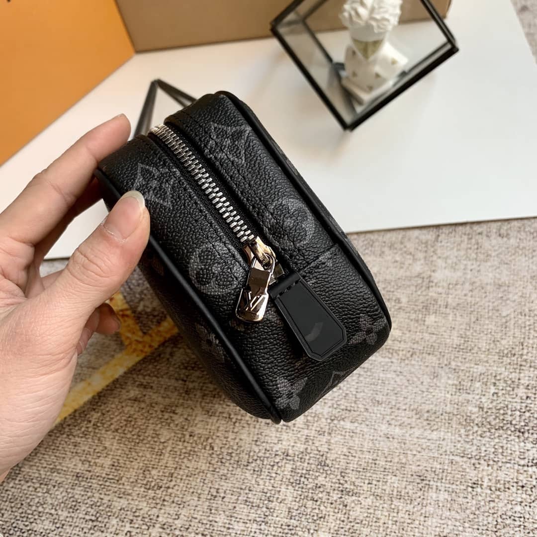 Louis Vuitton Monogram Trousse Toilette Clutch Replica Black M47522