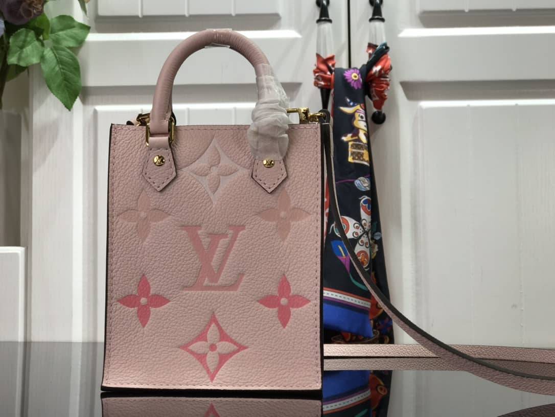 Louis Vuitton Monogram Petit Sac Plat Bag Replica Pink M80449