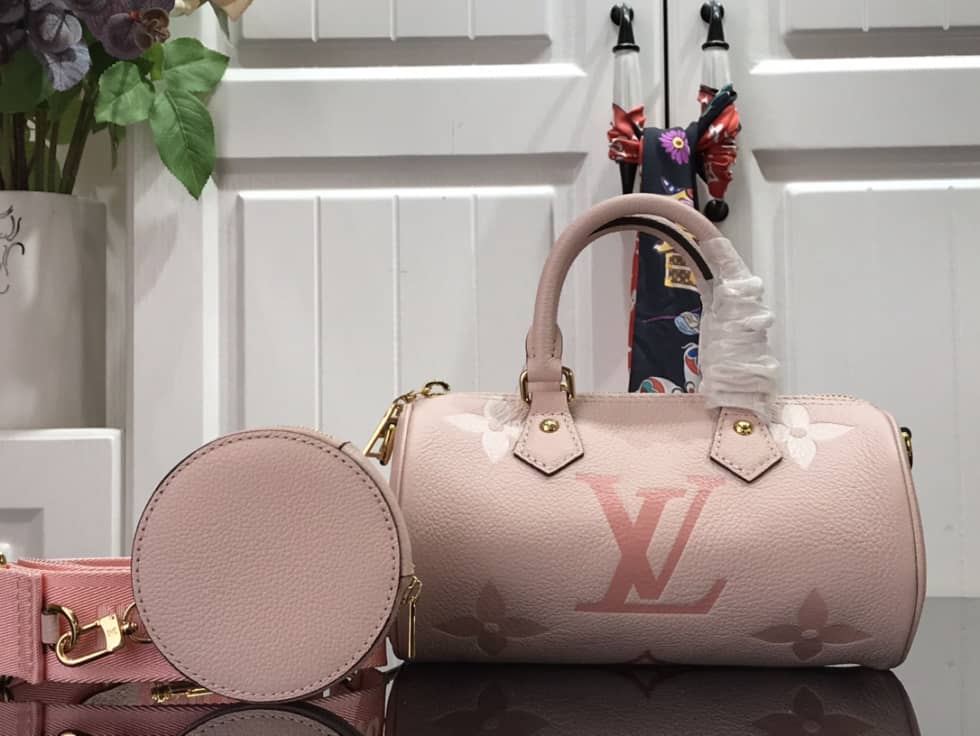 Louis Vuitton Monogram Empreinte Papillon BB Pink M45708 Replica Shoulder Bag