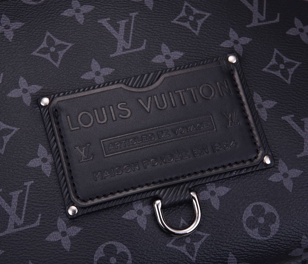 Louis Vuitton Besace Zippée Monogram MM Bag Replica Black M45214