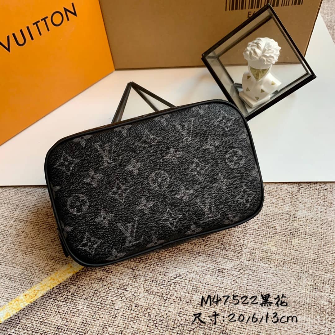 Louis Vuitton Monogram Trousse Toilette Clutch Replica Black M47522