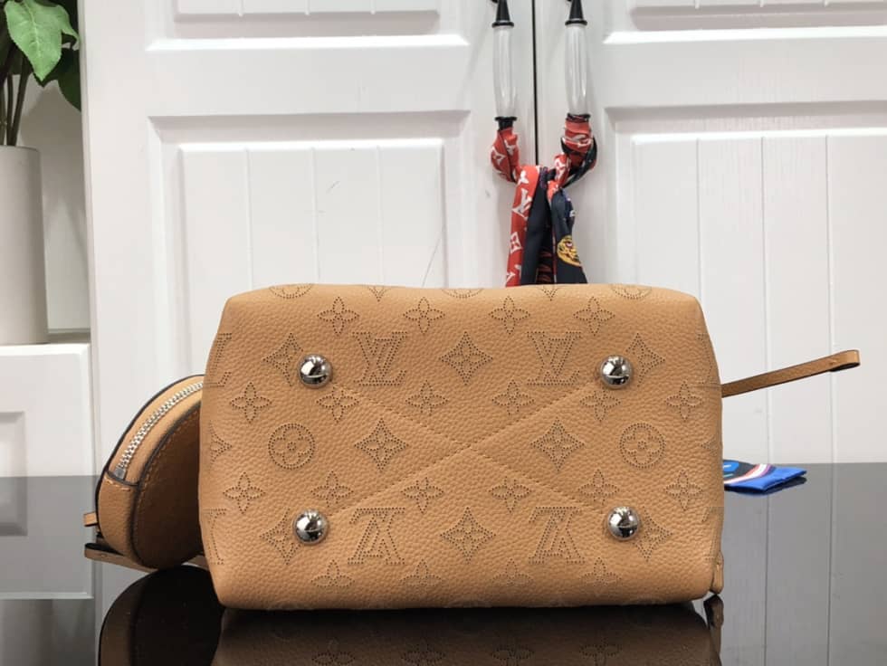 Louis Vuitton Bella Mahina Leather Magnolia Pink M57068 Replica Bucket Bag