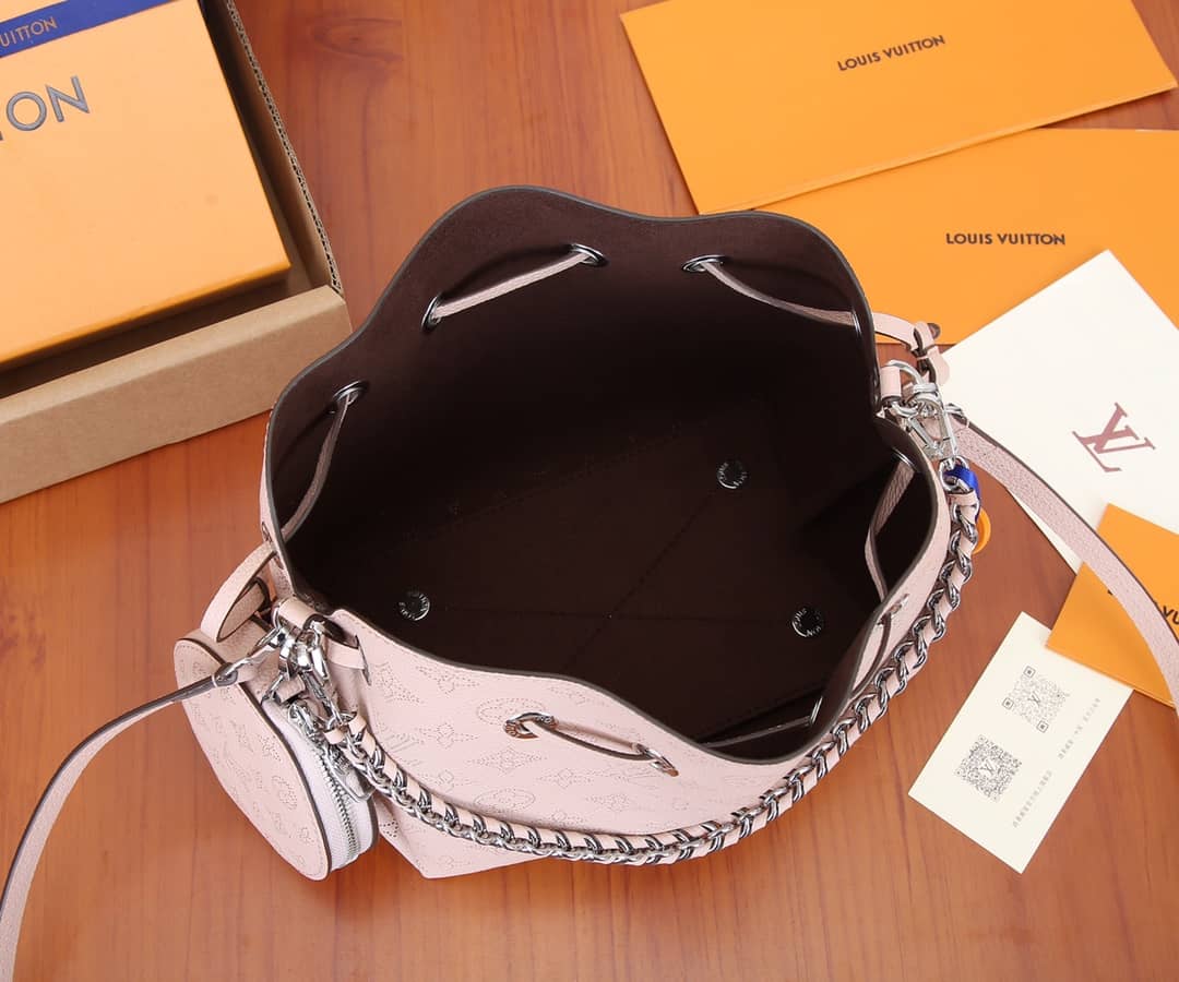 Louis Vuitton Bella Leather Replica Shoulder Bag Pink M57070