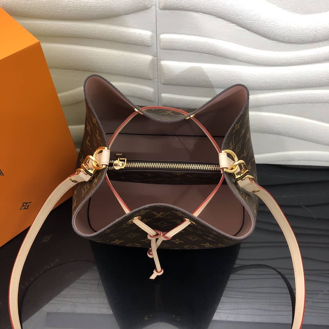 Louis Vuitton Neonoe Replica Bucket Bag Brown Beige M44020