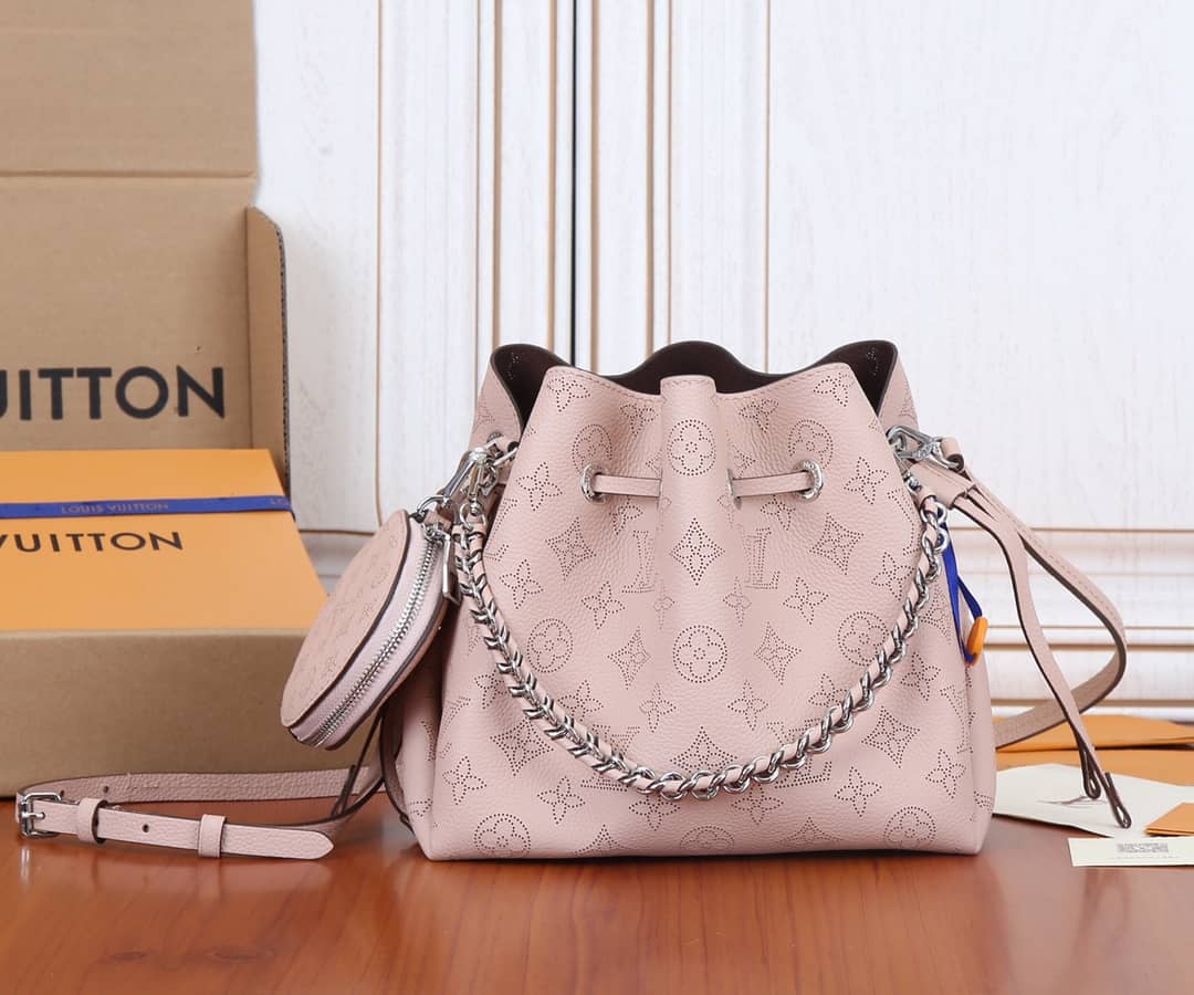 Louis Vuitton Bella Leather Replica Shoulder Bag Pink M57070