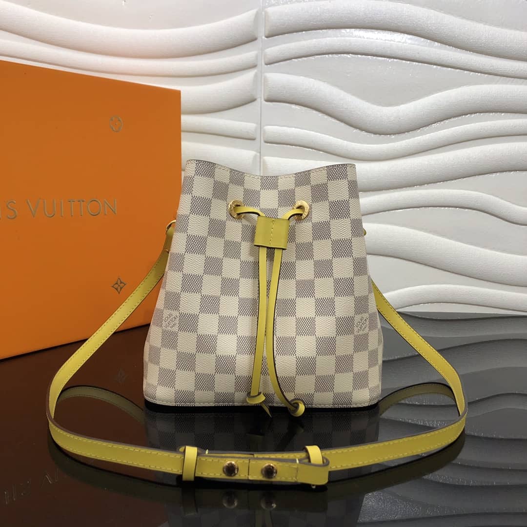 Louis Vuitton Noe Monogram Canvas Replica Bucket Bag Yellow