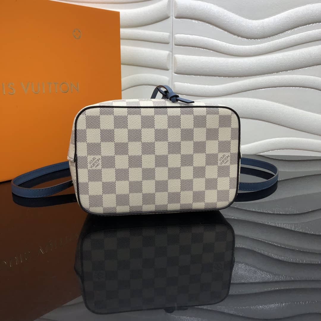 Louis Vuitton Noe Monogram Canvas Replica Bucket Bag Beige Blue