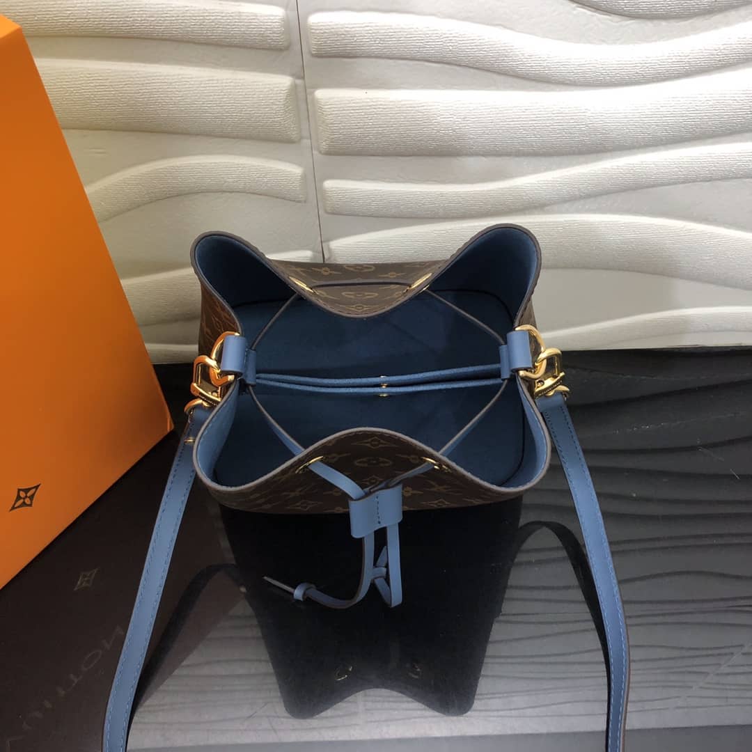Louis Vuitton Noe Monogram Canvas Replica Bucket Bag Blue