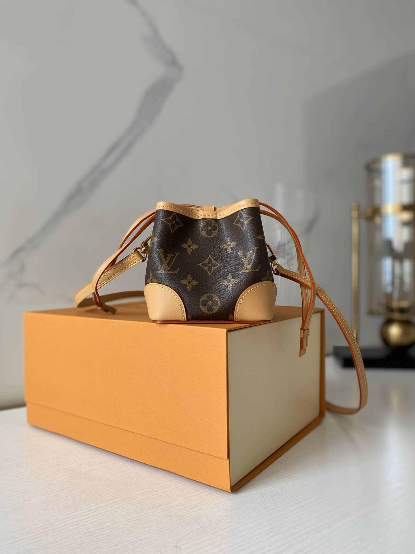 Louis Vuitton Monogram Coated Canvas Replica Crossbody Bag Brown M57099