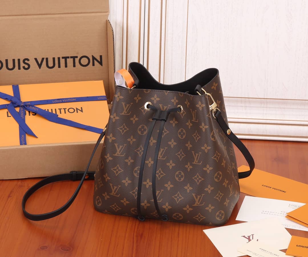 Louis Vuitton Neonoe Replica Bucket Bag Brown M44020