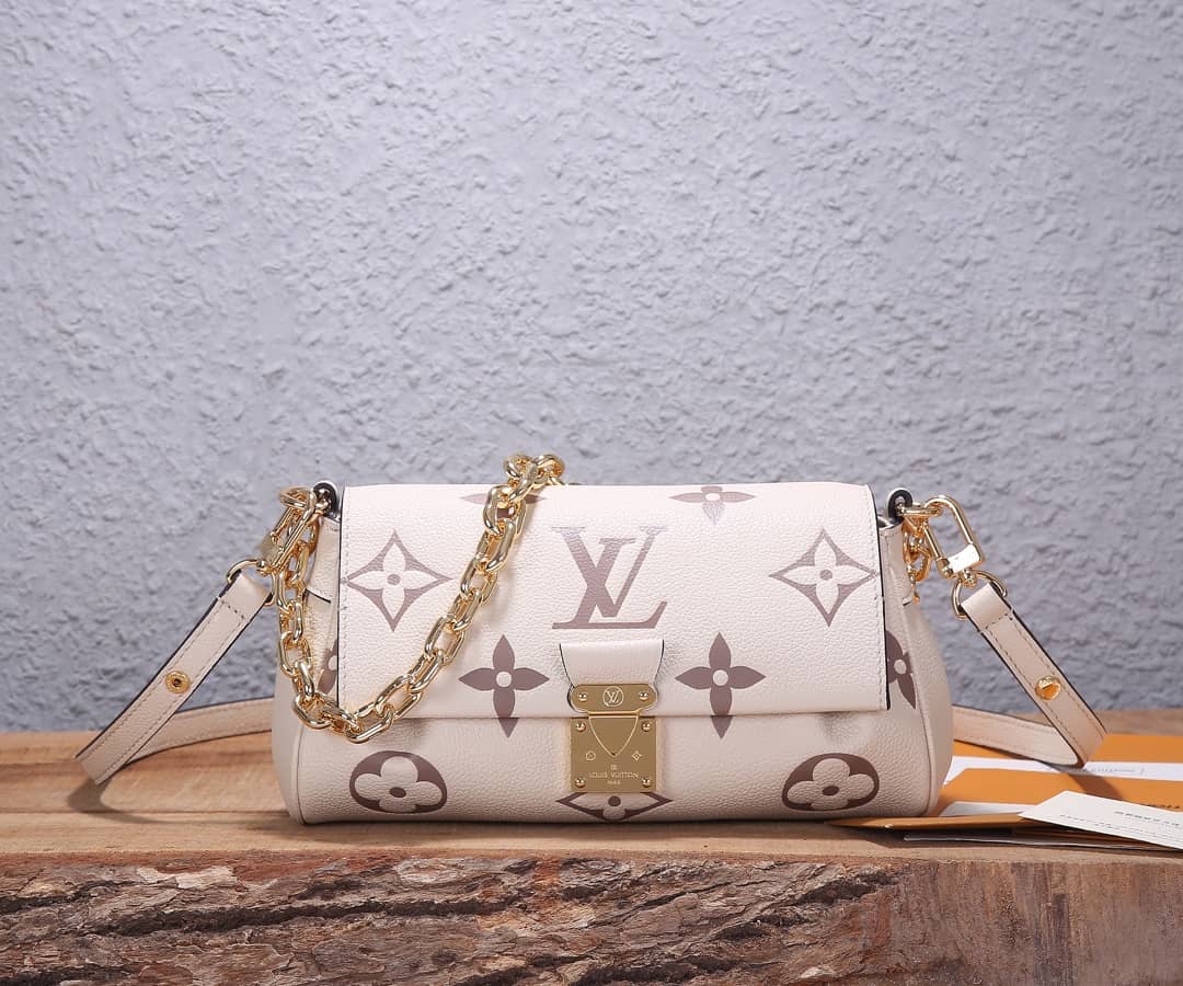 Louis Vuitton Favorite Monogram Empreinte Leather Replica Shoulder Bag White M45813