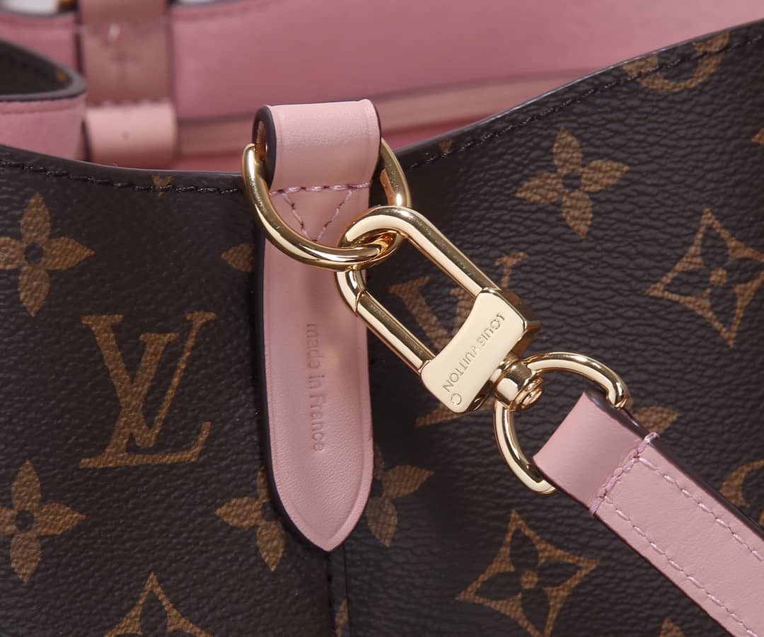 Louis Vuitton Neo Noe Monogram Replica Drawstring Bag Pink M44022