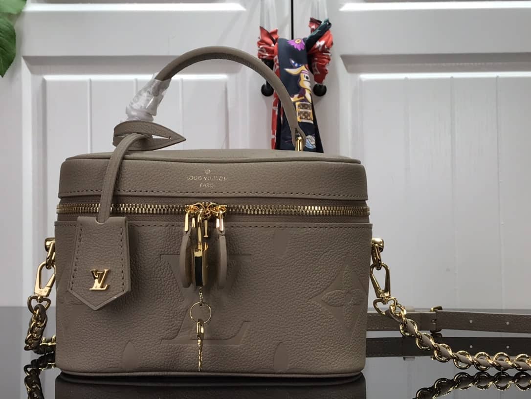 Louis Vuitton Monogram Empreinte Vanity PM Tourterelle Replica Shoulder Bag M45608