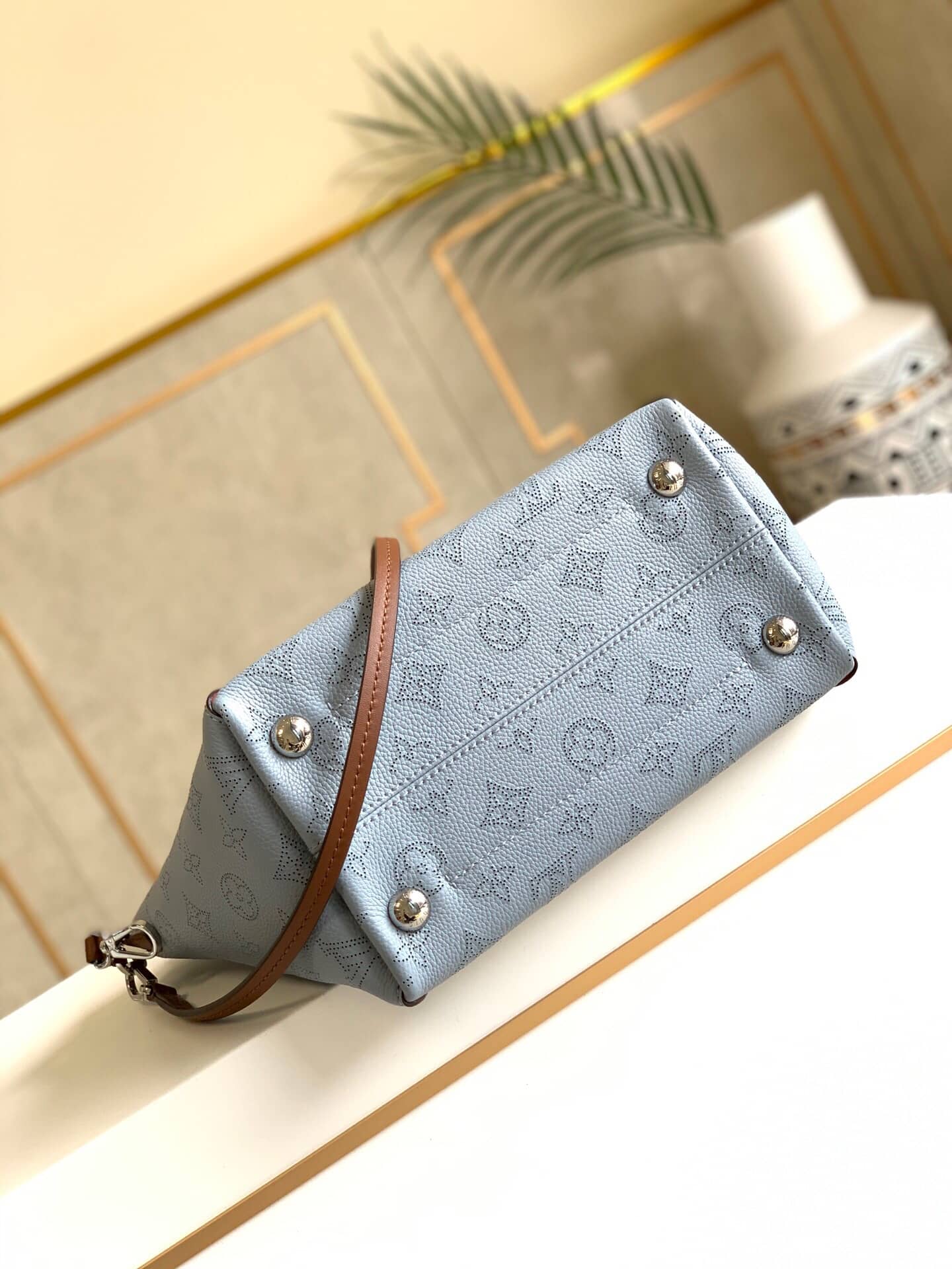 Louis Vuitton Mahina Hina PM Leather Tote Replica Blue M54353