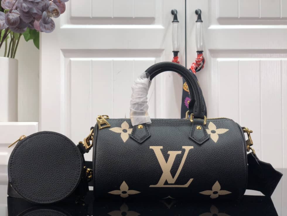 Louis Vuitton Papillon BB Bicolour Monogram Empreinte Leather M46031 Replica Shoulder Bag