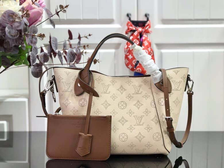 Louis Vuitton Mahina Hina PM Leather Tote Replica Beige M54353