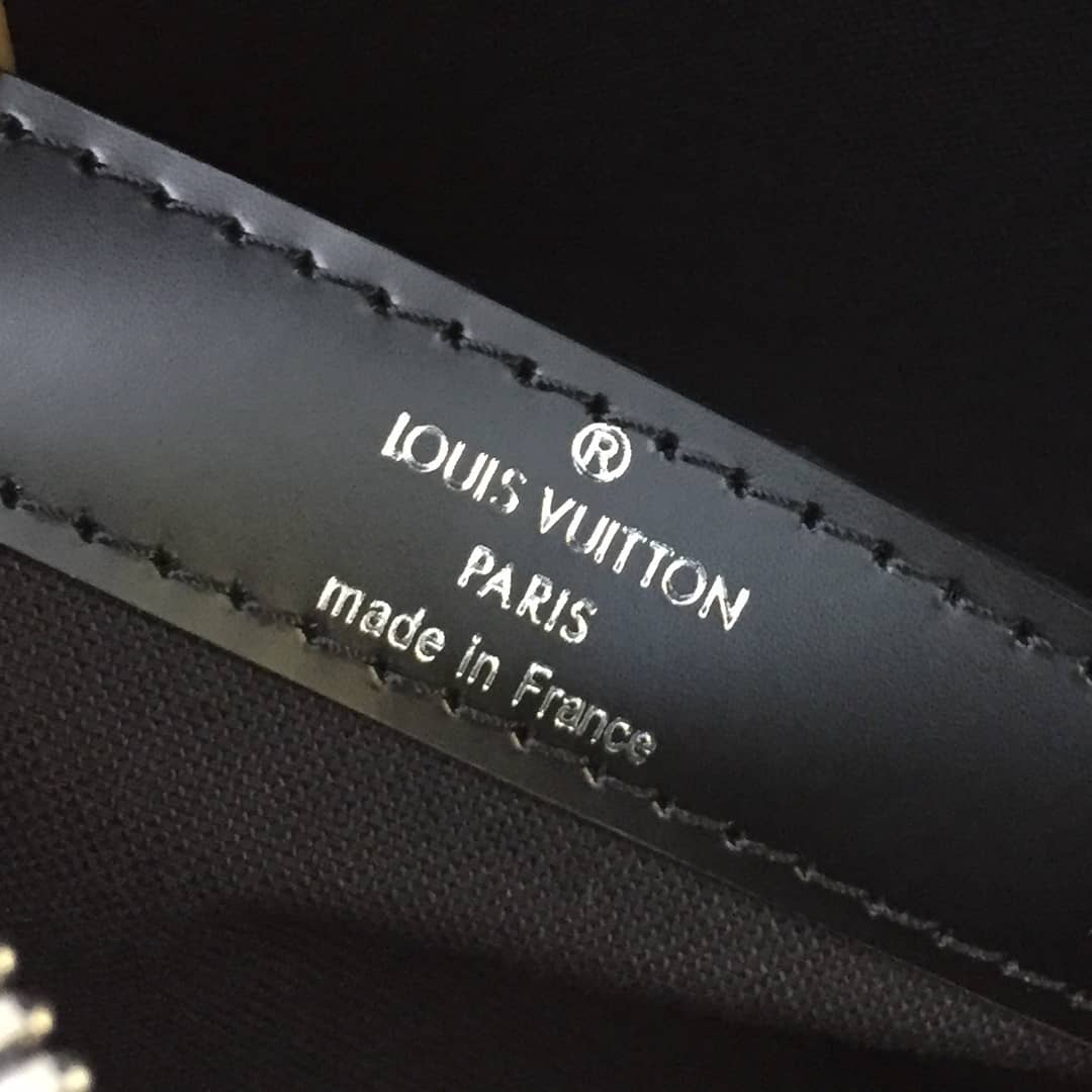 Louis Vuitton Naviglio Leather Shoulder Bag Replica Black N45255