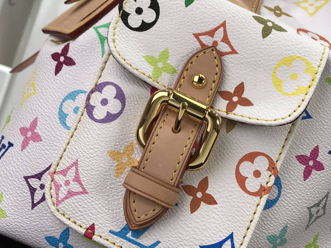 Louis Vuitton Monogram Multicolor Petit Noe Replica Shoulder Bag White M42229