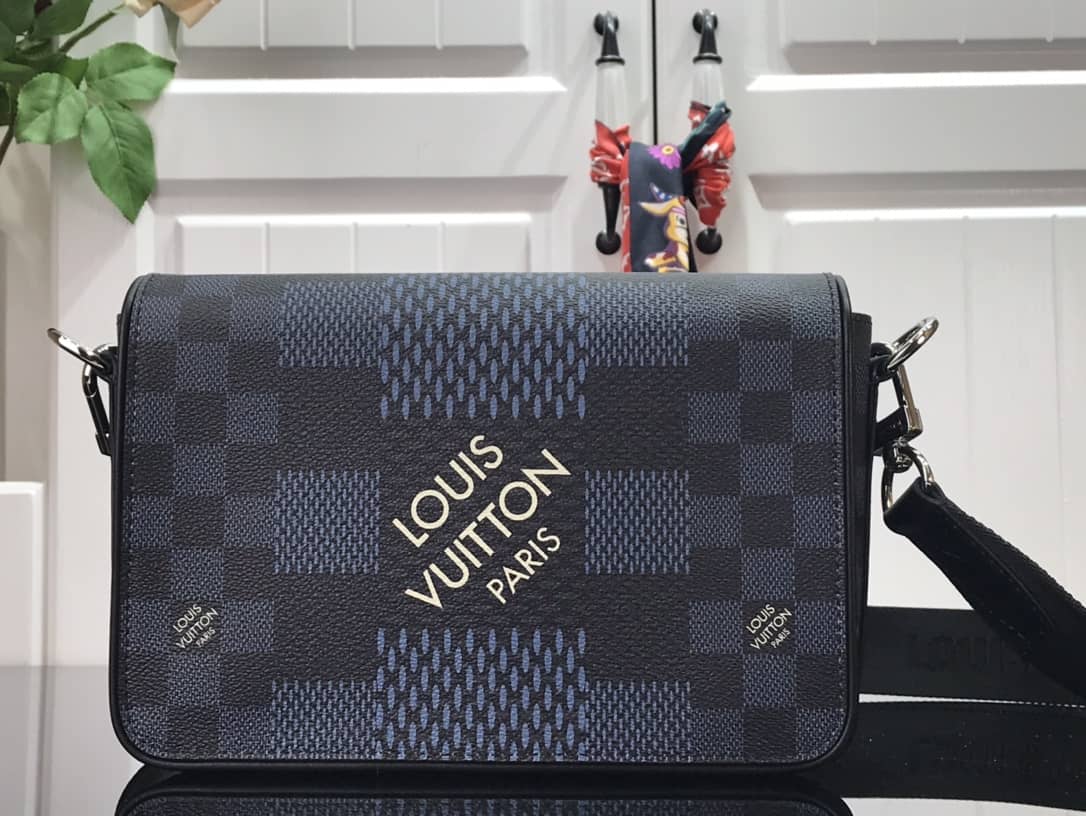 Louis Vuitton Studio Damier Messenger Bag Replica Blue N50013