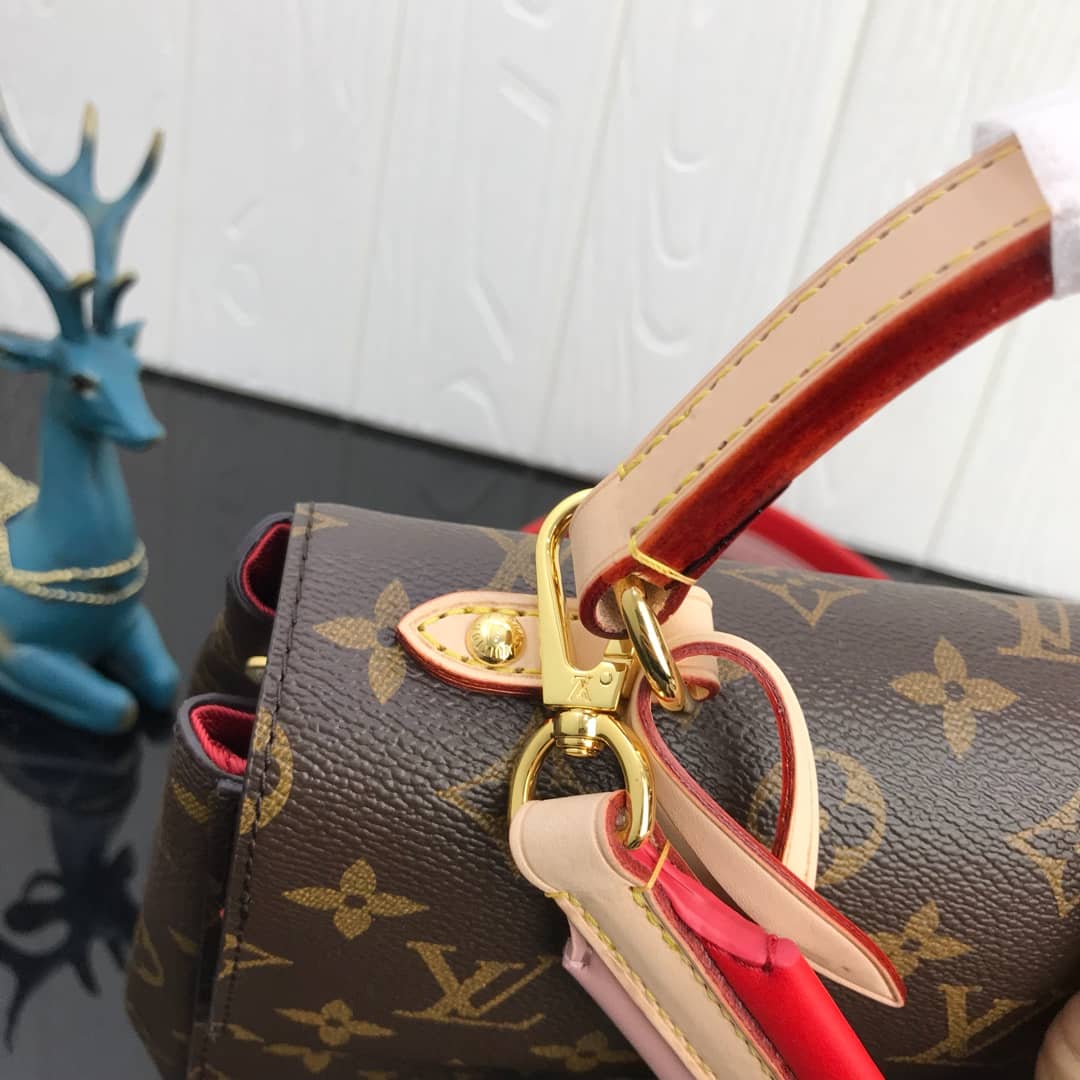 Louis Vuitton Cluny BB Monogram Canvas Shoulder Bag Replica Red M42738