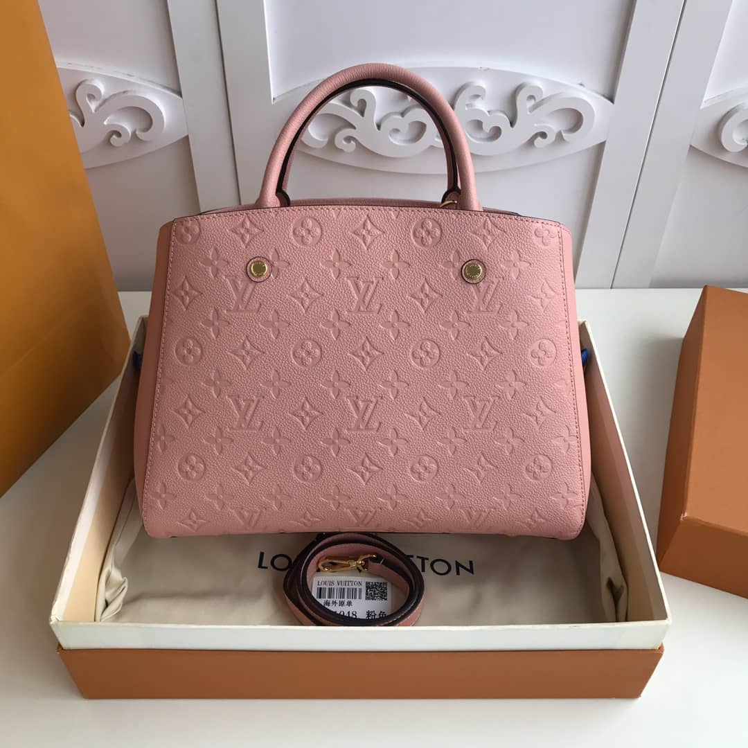Louis Vuitton Monogram Montaigne MM Shoulder Bag Replica Pink M41048
