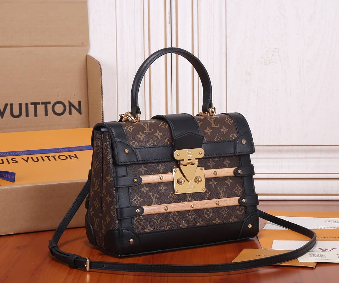 Louis Vuitton Trianon PM With Wooden Trim Monogram Canvas Replica Bag M45908