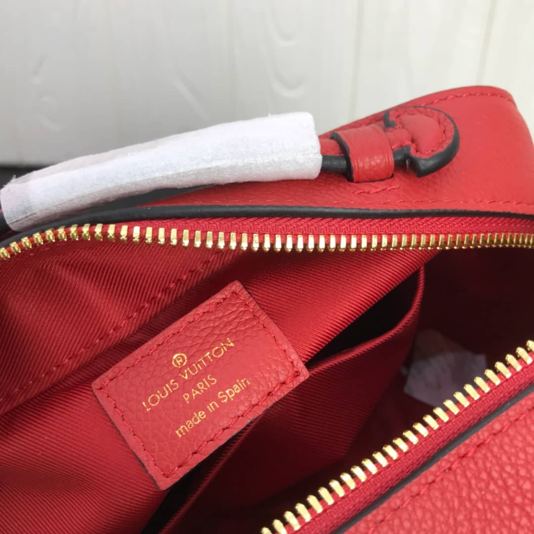 Louis Vuitton Saintonge Monogram Empreinte Replica Bag Red M44593