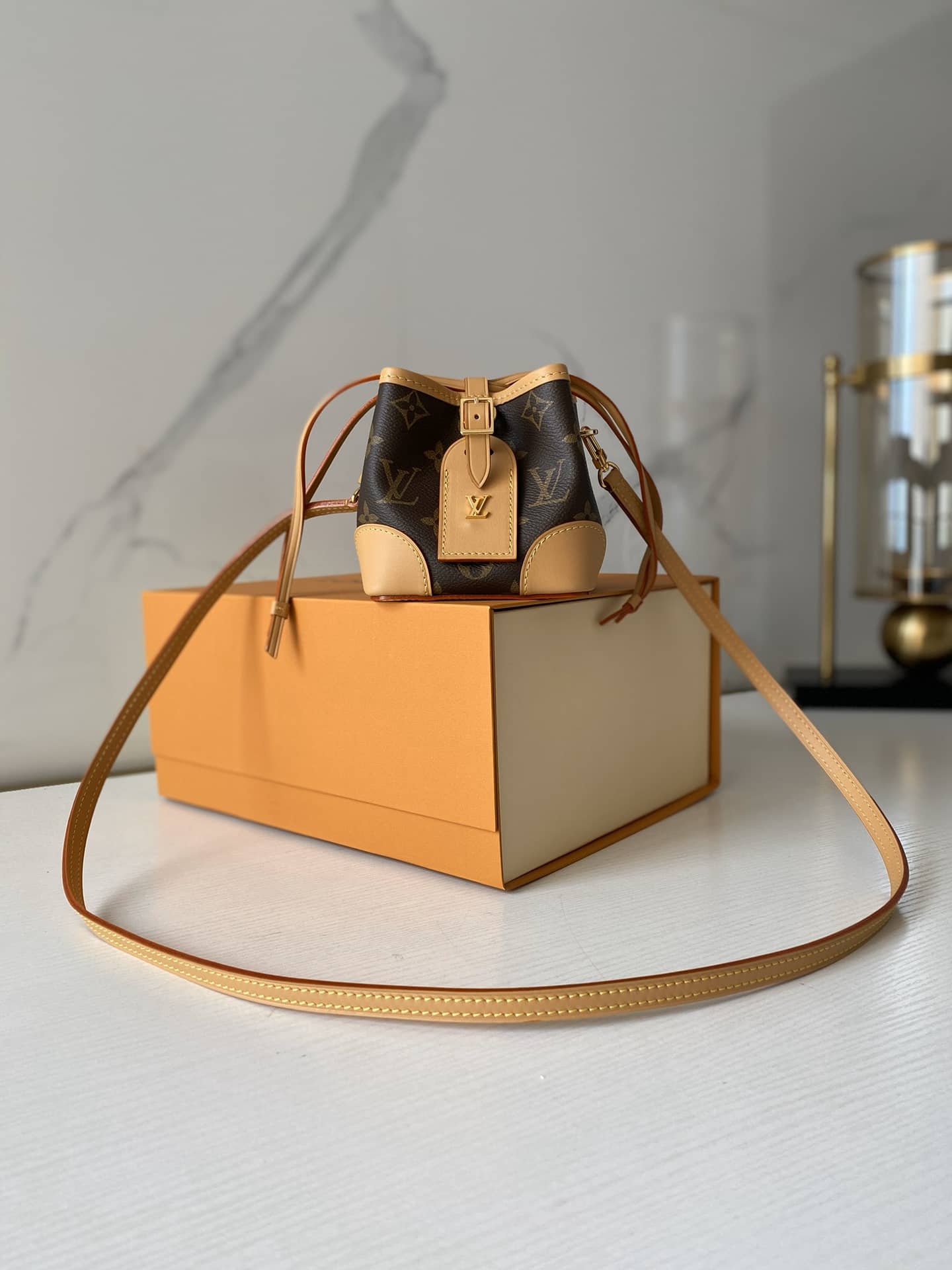 Louis Vuitton Monogram Coated Canvas Replica Crossbody Bag Brown M57099