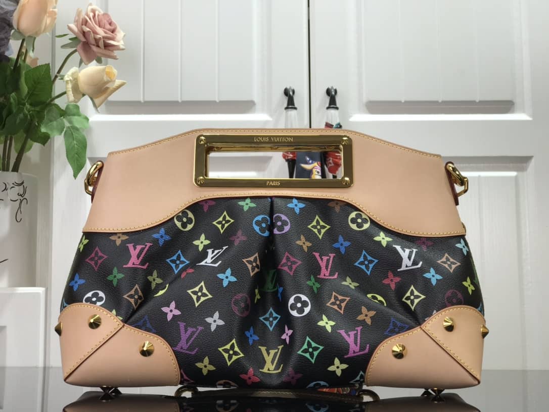 Louis Vuitton Judy MM 2way Monogram Multi-Color Bag Replica Black M40255