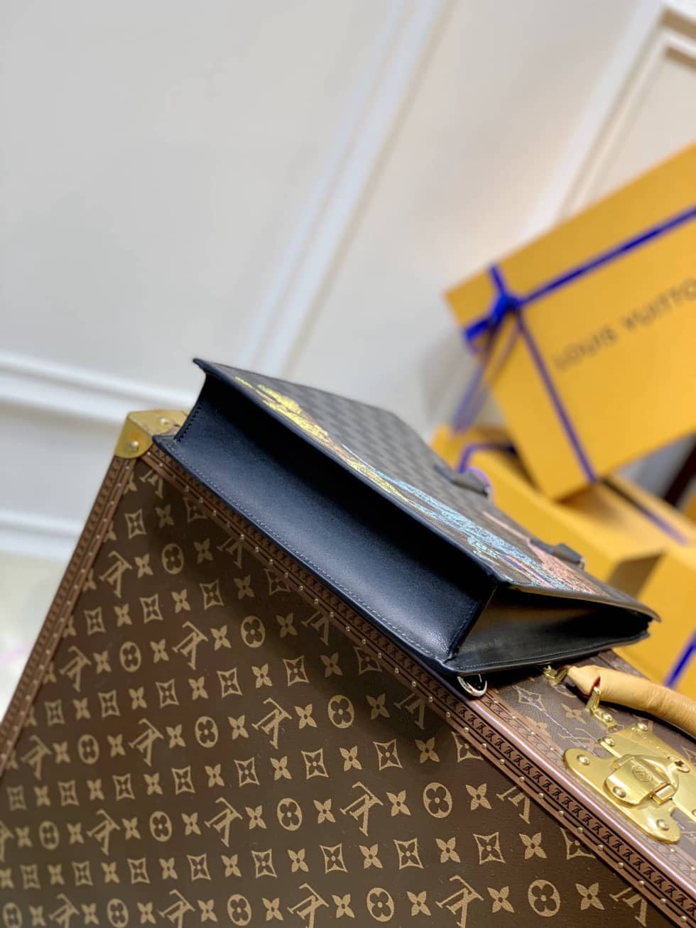 Louis Vuitton Sac Plat Messenger Bag Black N45276 Replica Shoulder Bag