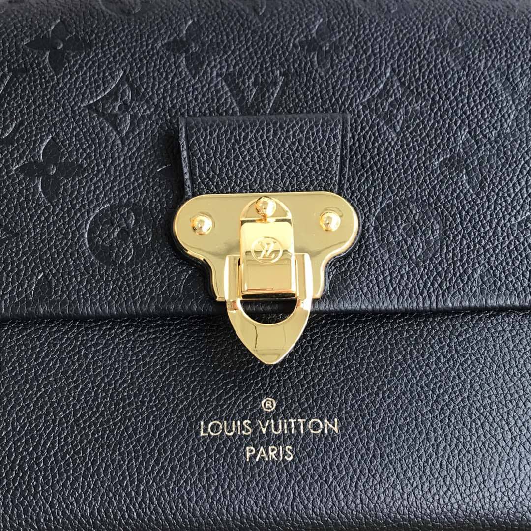 Louis Vuitton Monogram Empreinte Vavin PM Chain Replica Shoulder Bag Black M44151