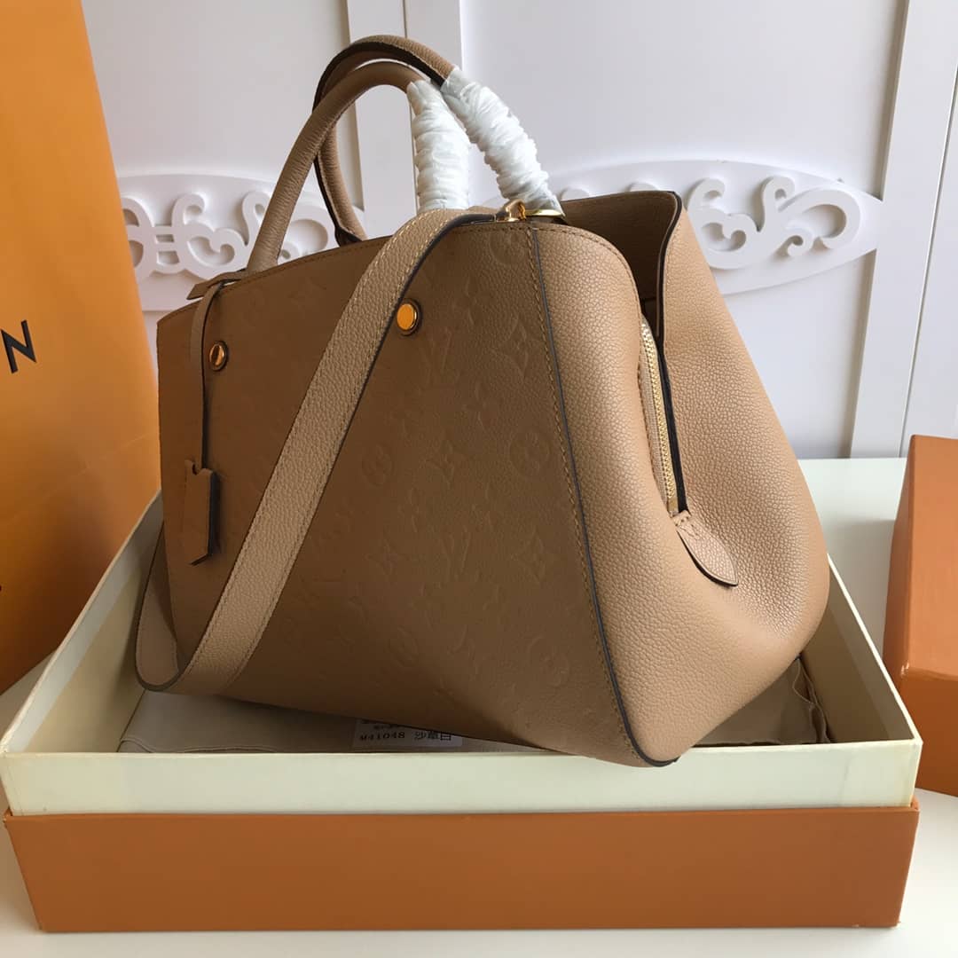 Louis Vuitton Monogram Montaigne MM Shoulder Bag Replica Apricot M41048