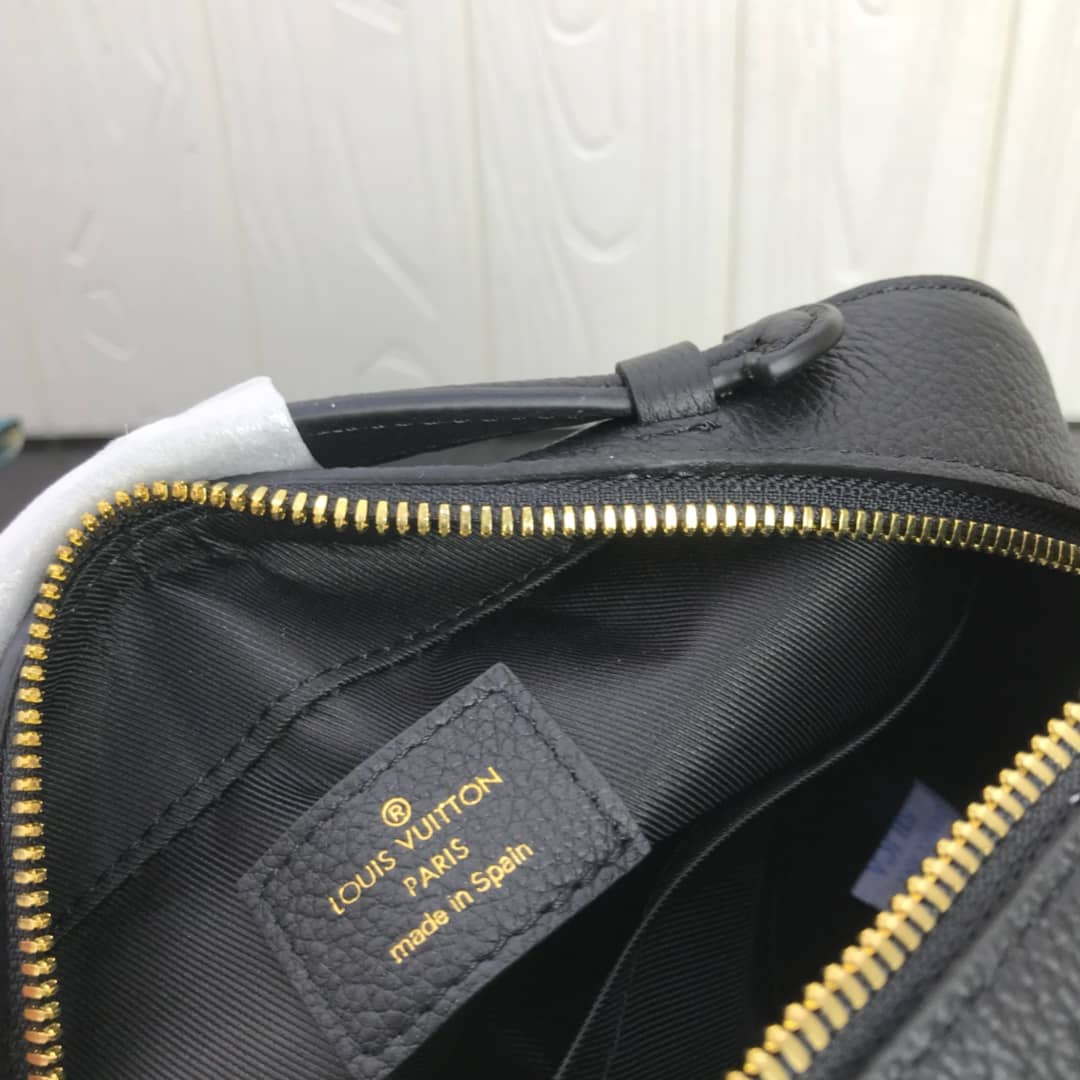 Louis Vuitton Saintonge Monogram Empreinte Replica Bag Black M44593