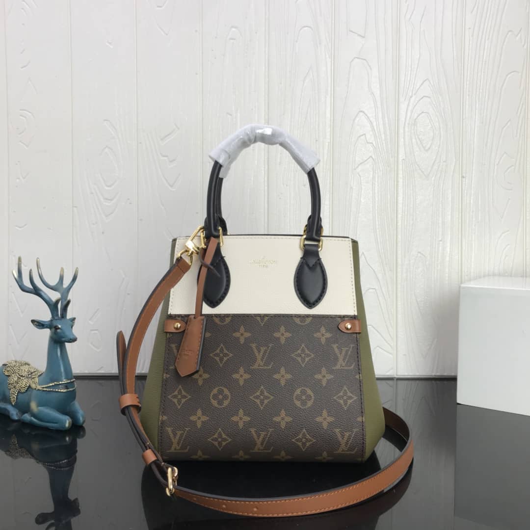 Louis Vuitton Monogram Canvas Fold PM Tote Replica White M45389